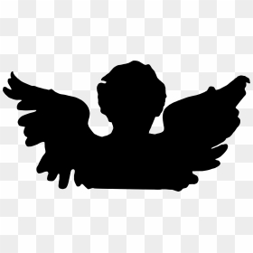 Cherub Silhouette Angel Drawing Statue - Cherub Silhouette, HD Png Download - statue of liberty silhouette png