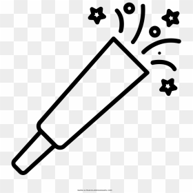Party Blower Coloring Page - Party Horn Coloring Page, HD Png Download - party blower png