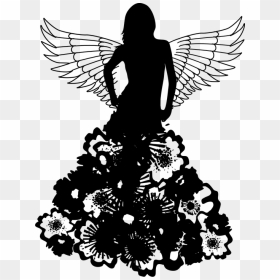 Fashion Dress Silhouette , Png Download - Wedding Dress Silhouette In Women, Transparent Png - model silhouette png
