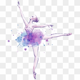Ballet Dancer Drawing Watercolor Painting - Ballet Dancer Drawing, HD Png Download - ballerina silhouette png