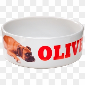 Ceramic Sublimation Pet Bowl Small 5″ Wide - Tired Dog, HD Png Download - dog bowl png