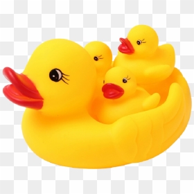 Classic Rubber Duck Family Larger Photo - Toys Duck, HD Png Download - rubber chicken png