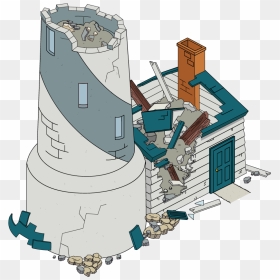 Building Lighthouse Destroyed - Illustration, HD Png Download - lighthouse silhouette png