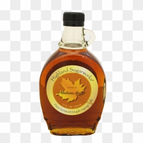 Highland Sugarworks Maple Glass Bottle Medium With - Maple Syrup Transparent Background, HD Png Download - syrup png