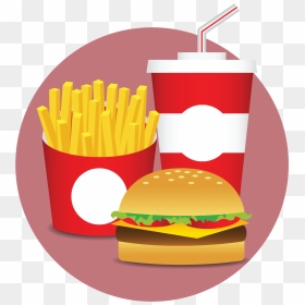 Cheeseburger French Fries Hamburger Fast Food Junk - Junk Food Cartoon Png, Transparent Png - junk food png
