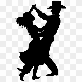 Country Dance Country-western Dance Line Dance - Country Dancers Silhouette, HD Png Download - cowboy silhouette png