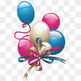 Balloons Png Clipart - Gubara Png, Transparent Png - birthday streamers png