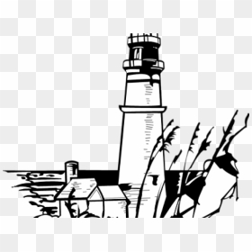 Free Drawn Lighthouse, Download Free Clip Art - Lighthouse Drawing Png, Transparent Png - lighthouse silhouette png