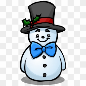 Top Snowman Club Penguin - Top Hat For A Snowman, HD Png Download - top hat transparent png