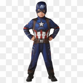 Child Classic Civil War Captain America Costume - Deguisement Captain America Marvel, HD Png Download - captain america civil war png