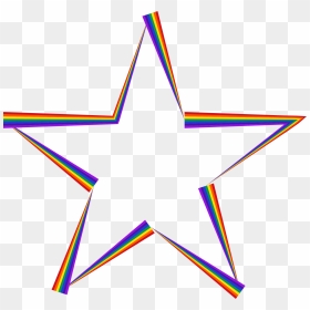 Rainbow Star Clip Arts - Transparent Rainbow Stars, HD Png Download - rainbow line png