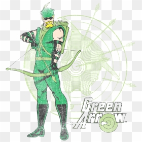 Dc Comics Arrow Target Men"s Regular Fit T-shirt - Cern, HD Png Download - green arrow comic png