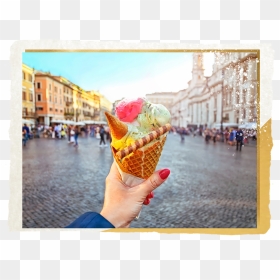 Cone - Italy Famous Ice Cream, HD Png Download - cone png