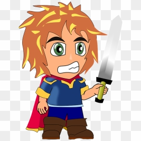 Viking Warrior Cliparts 15, Buy Clip Art - Man With A Sword Cartoon, HD Png Download - cartoon sword png