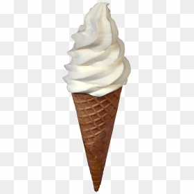 White Ice Cream Cone Png Image - Vanilla Soft Ice Cream, Transparent Png - cone png