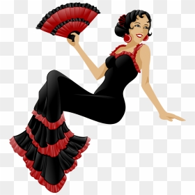 Flamenco Dancer Cartoon - Clipart Flamenco, HD Png Download - dancers png