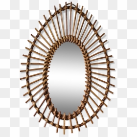 Sun Rattan Vintage Oval Mirror 61x41cm Clipart , Png - Mkn Bhatia High School And Junior College, Transparent Png - hand mirror png