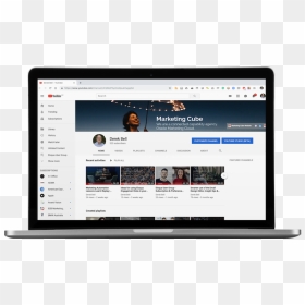 Marketing Cube Youtube Channel Macbook Pro 800×470 - Download, HD Png Download - youtube bell png