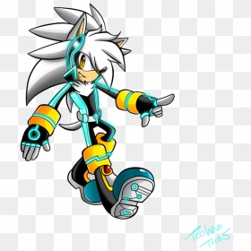 Tron Silver Walking By Techno Tron-d5yem8e - Knuckles The Echidna Silver The Hedgehog, HD Png Download - tron png