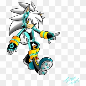 Tron Silver Walking By Techno Tron-d5yem8e - Knuckles The Echidna Silver The Hedgehog, HD Png Download - tron png