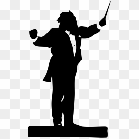 Music Director Clipart, HD Png Download - cowboy silhouette png