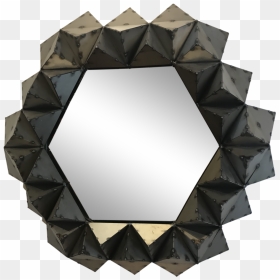 Hand Crafted Spot Welded Pyramid Mirror - Crystal, HD Png Download - hand mirror png
