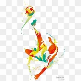 Player Football Footballer Template Kick Free Png Hq - Football Player Painted Png, Transparent Png - football player silhouette png
