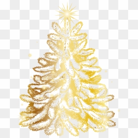 Gold Christmas Tree Transparent, HD Png Download - christmas tree emoji png