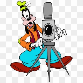 Hollywood Clipart Lights Camera Action - Goofy With Camera, HD Png Download - cartoon camera png