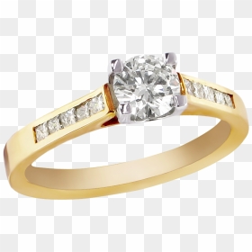 Gold Engagement Ring Transparent Background, HD Png Download - gold ring png