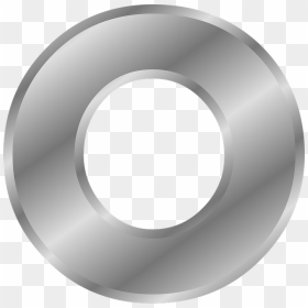 Silver Letter O, HD Png Download - silver circle png