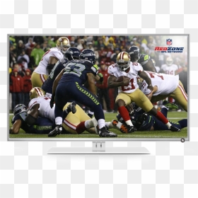 Nfl Redzone Image On A Tv - Kick American Football, HD Png Download - nfl football png