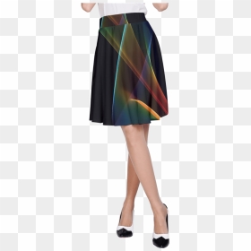 Abstract Rainbow Lily, Colorful Mystical Flower - Skirt, HD Png Download - rainbow line png