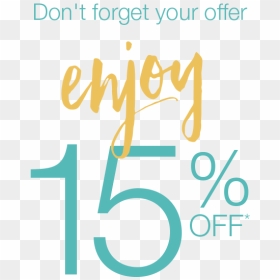 Enjoy 15% Off - Calligraphy, HD Png Download - 15% off png