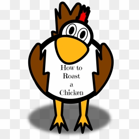 How To Roast A Simple Chicken Chicken Clip Art, Cartoon - Chicken Clip Art, HD Png Download - rubber chicken png