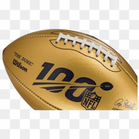 Nfl 100 - Wilson Nfl 100 Gold Football, HD Png Download - nfl football png