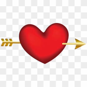 Heart With Arrow Transparent Clip Art Image - Corações Com Fechas Png, Png Download - heart arrow png