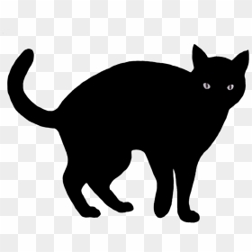 Black Cat Clipart 4 Left - Printable Black Cat Halloween, HD Png Download - black cat clipart png