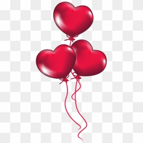 Transparent Heart Balloons Png Clipart - Heart Balloons Transparent Background, Png Download - red balloons png