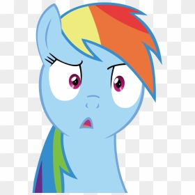 Confused Transparent Background - Mlp Rainbow Dash Surprised, HD Png Download - surprised png