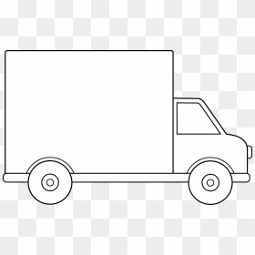 Hd Free Delivery Images Download - Box Truck Clip Art Black And White Free, HD Png Download - delivery truck png