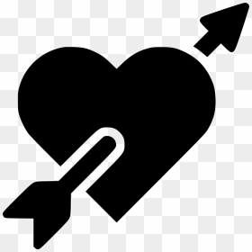 Heart Pierced By Arrow, HD Png Download - heart arrow png