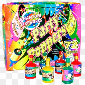 Party Fireworks Poppers - Phantom Fireworks Coupons, HD Png Download - birthday streamers png