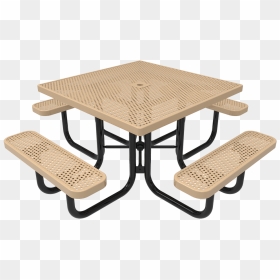 Classic Square Picnic Table - Mcdonald's Table Png, Transparent Png - picnic table png