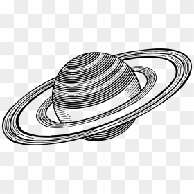 Line Art,coloring Book,blackandwhite - Saturn Lineart, HD Png Download - book silhouette png