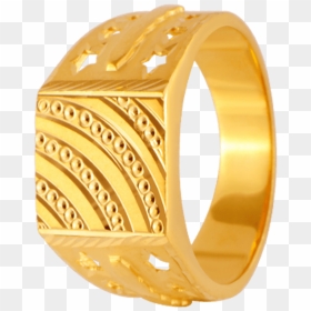 22kt Yellow Gold Ring For Men - Pc Chandra Gold Men's Ring, HD Png Download - gold ring png