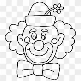Clown Black And White, HD Png Download - clown face png