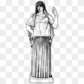Vesta Ancient Greek Mythology Png Image - Greek Statue Clipart Transparent, Png Download - goddess png