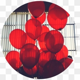 Transparent Red Balloons Png - Red Aesthetic Circle, Png Download - red balloons png