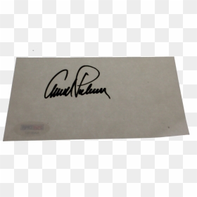 Arnold Palmer Autographed Signed Index Card Cut Signature - Calligraphy, HD Png Download - index card png